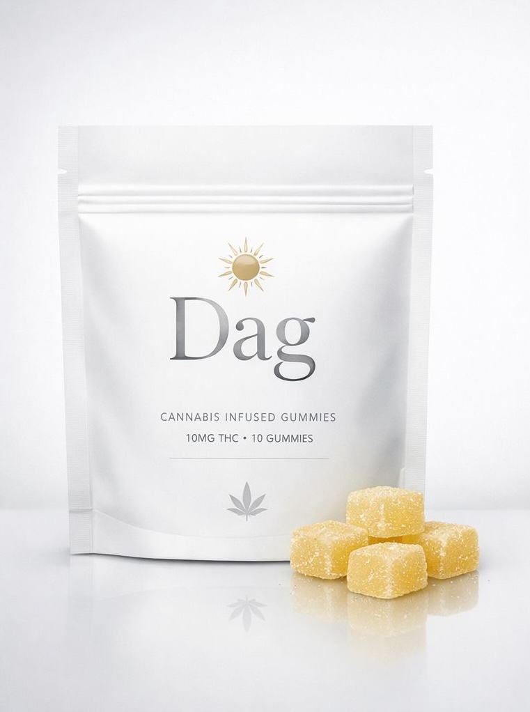 Dag cannabis infused gummies — day formula, mango flavour, 10mg THC